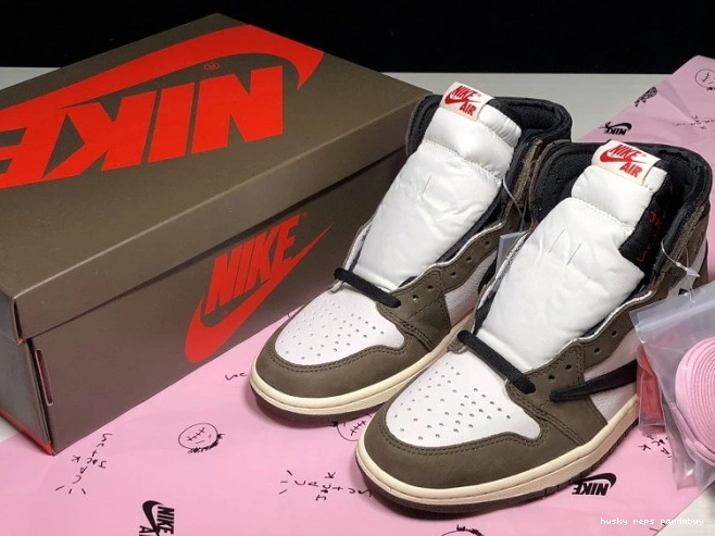 Rep Husky Travis 'Mocha' Air 1 Retro 100 Jordan x High - CD4487 Scott OG 0818
